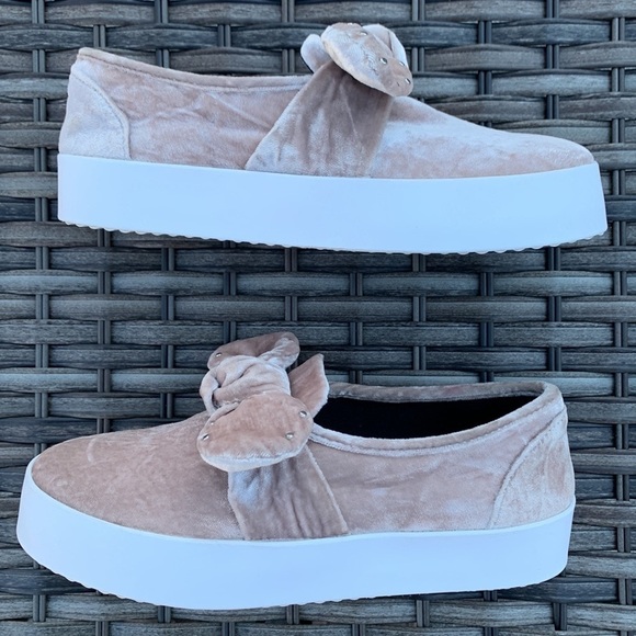 Rebecca MINKOFF Women’s Stacey Velvet Studded Bow Slip-On Sneakers - Picture 8 of 17
